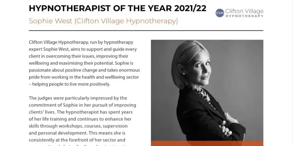Sophie West is a clinical solution focused hypnotist & psychotherapist